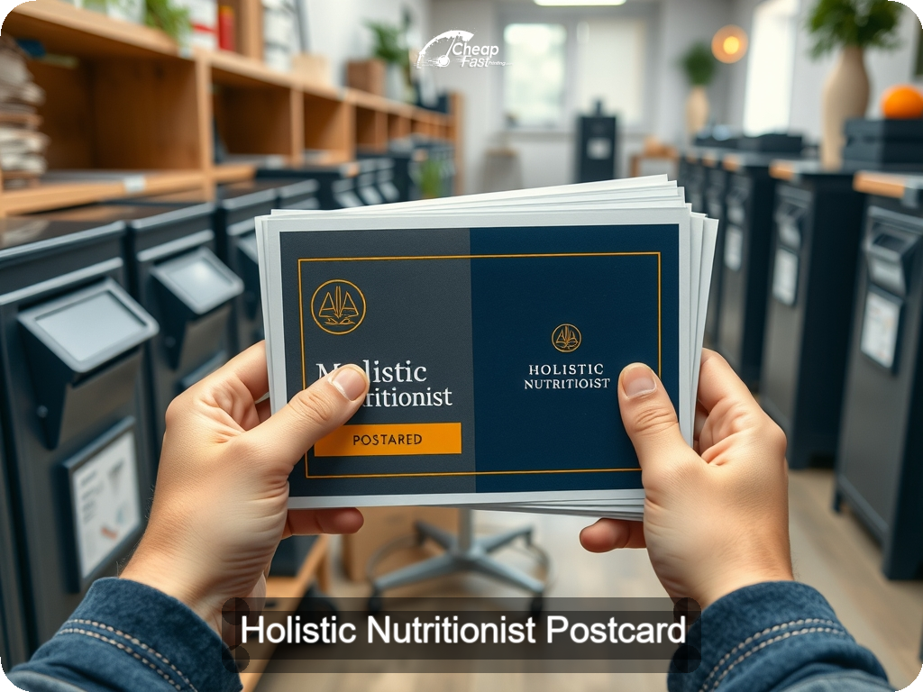 Holistic Nutritionist Postcard Sample 04 · 6.5" x 9" design sample