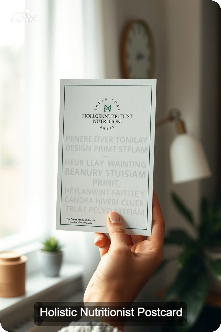 Holistic Nutritionist Postcard Sample 05 · 4.5" x 11" design sample