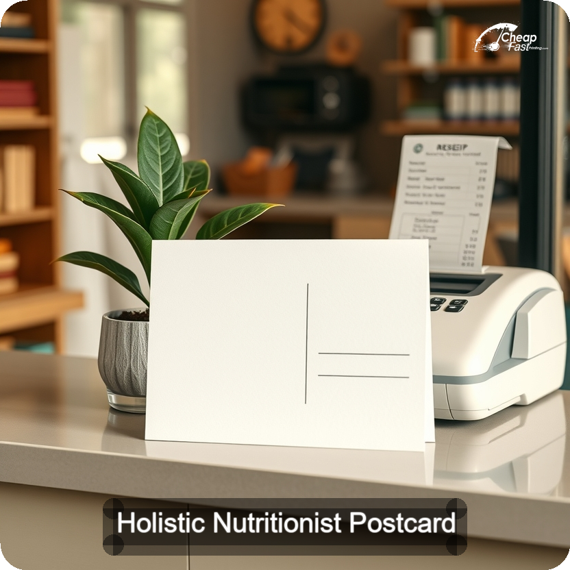 Holistic Nutritionist Postcard Sample 10 · 5" x 5" design sample