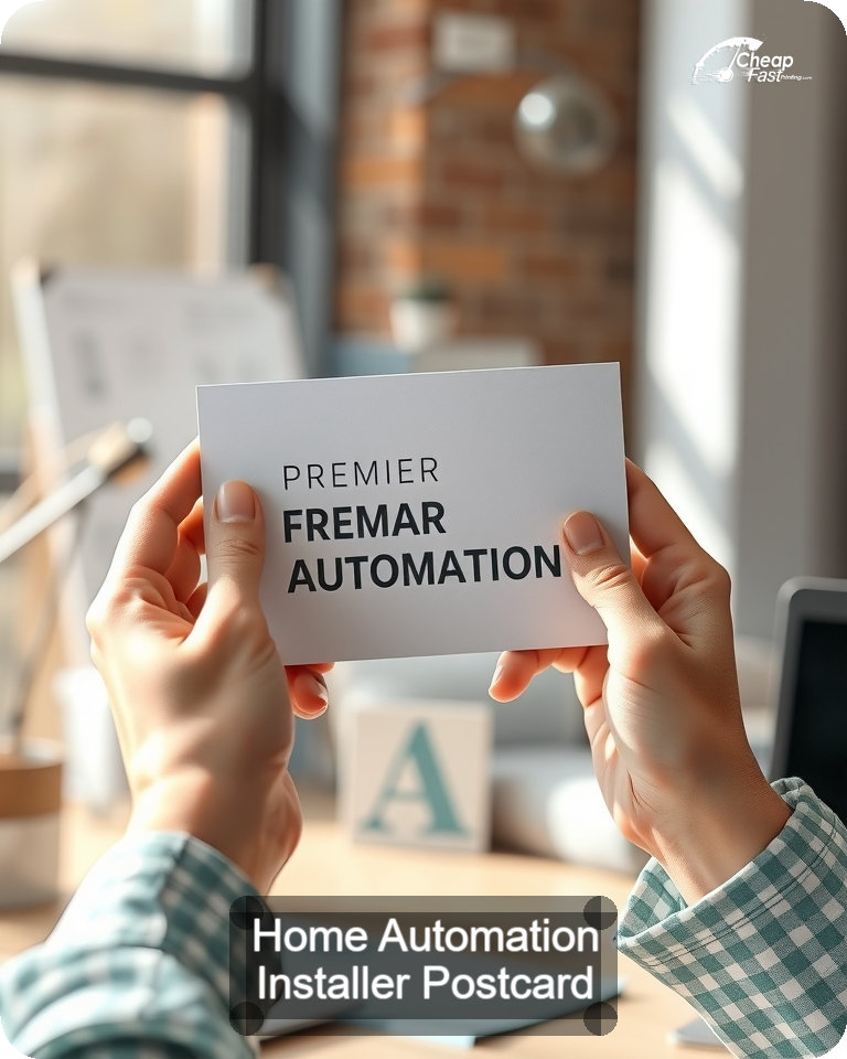 Home Automation Installer Postcard Sample 02 · 4.25" x 5.5" design sample