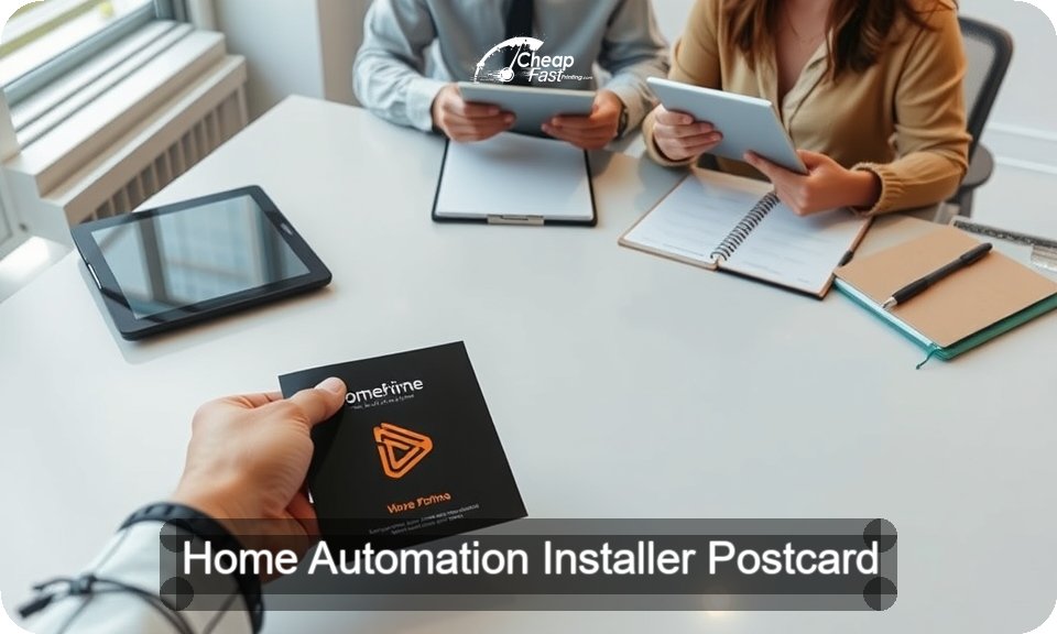 Home Automation Installer Postcard Sample 03 · 4" x 9" design sample