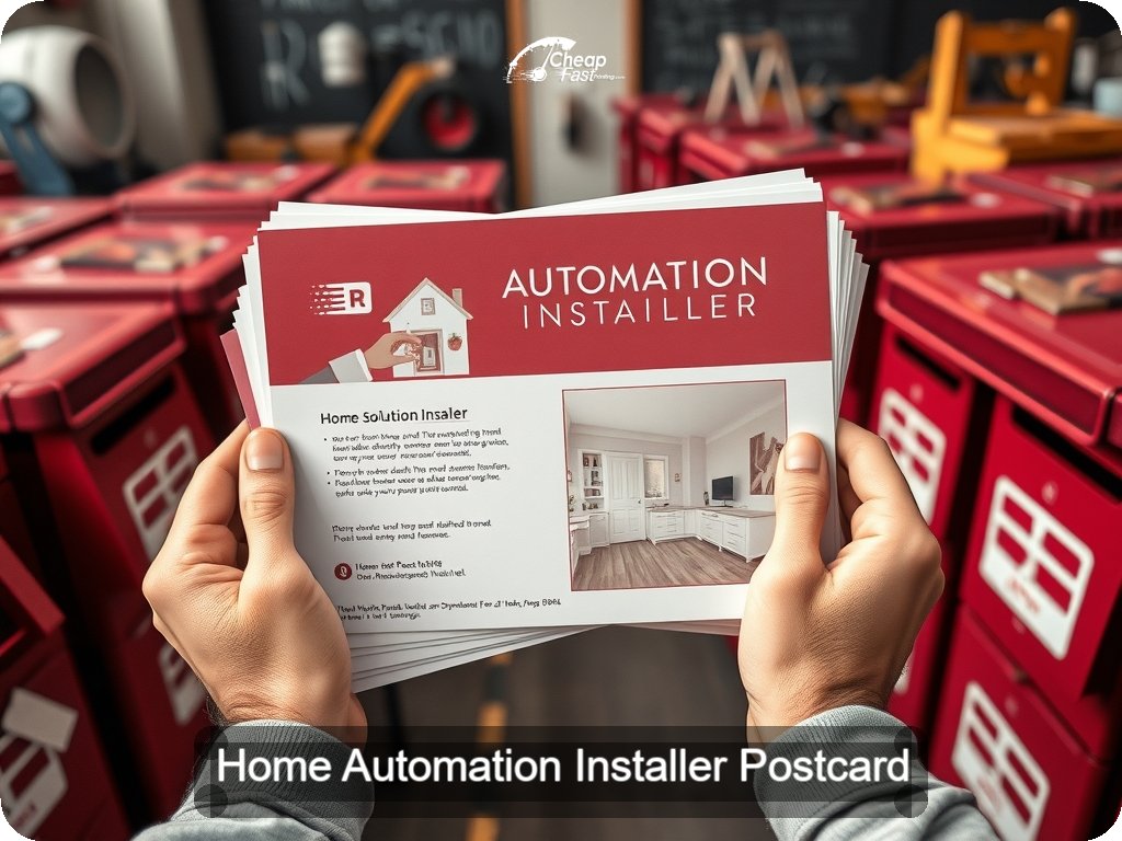 Home Automation Installer Postcard Sample 05 · 6.5" x 9" design sample