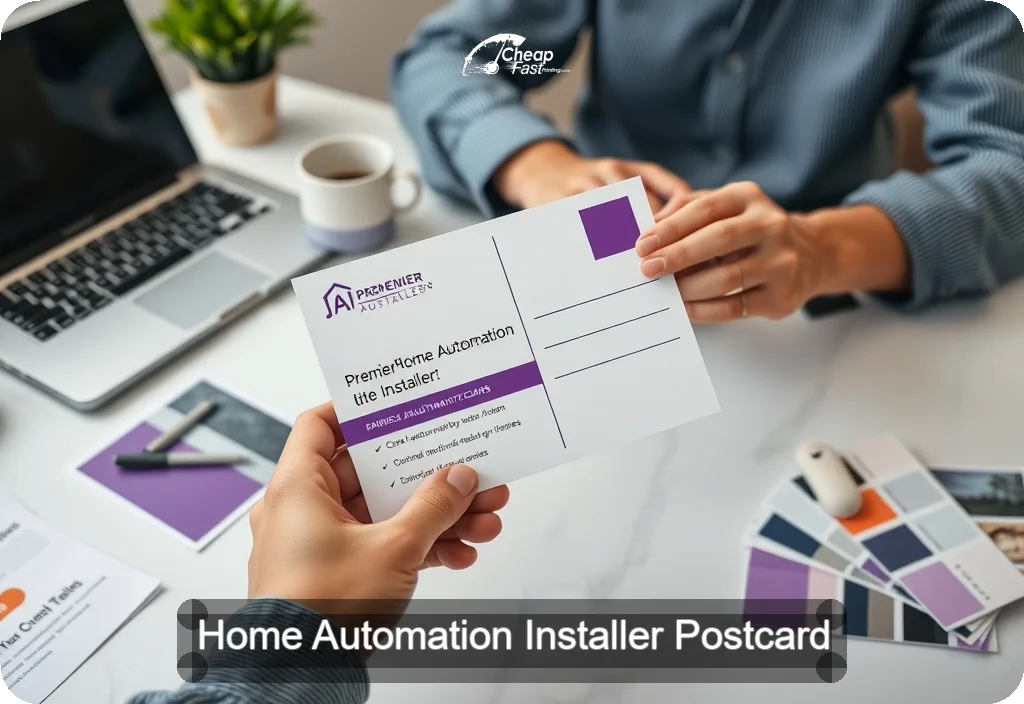 Home Automation Installer Postcard Sample 07 · 4" x 6" design sample