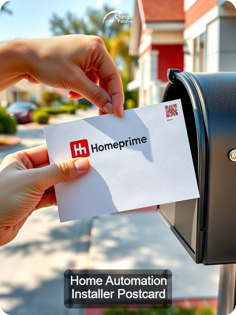 Home Automation Installer Postcard Sample 08 · 5" x 7" design sample