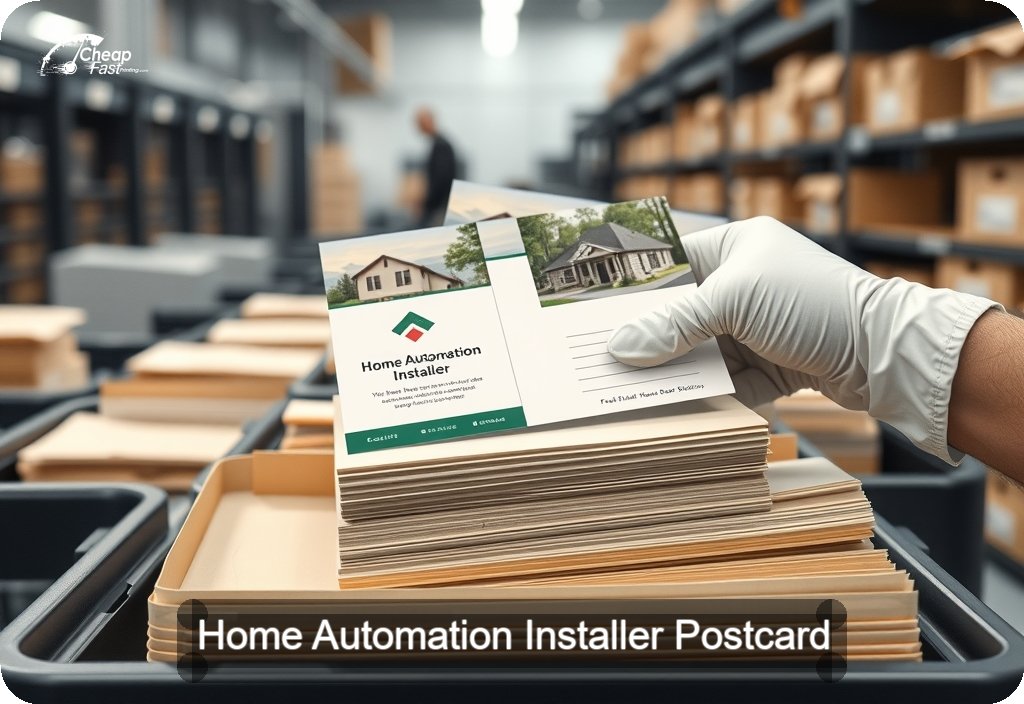 Home Automation Installer Postcard Sample 10 · 6" x 11" design sample