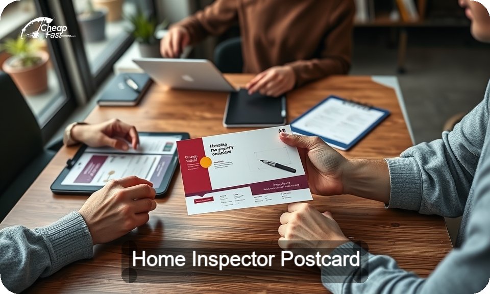 Home Inspector Postcard Sample 01 · 4" x 9" design sample