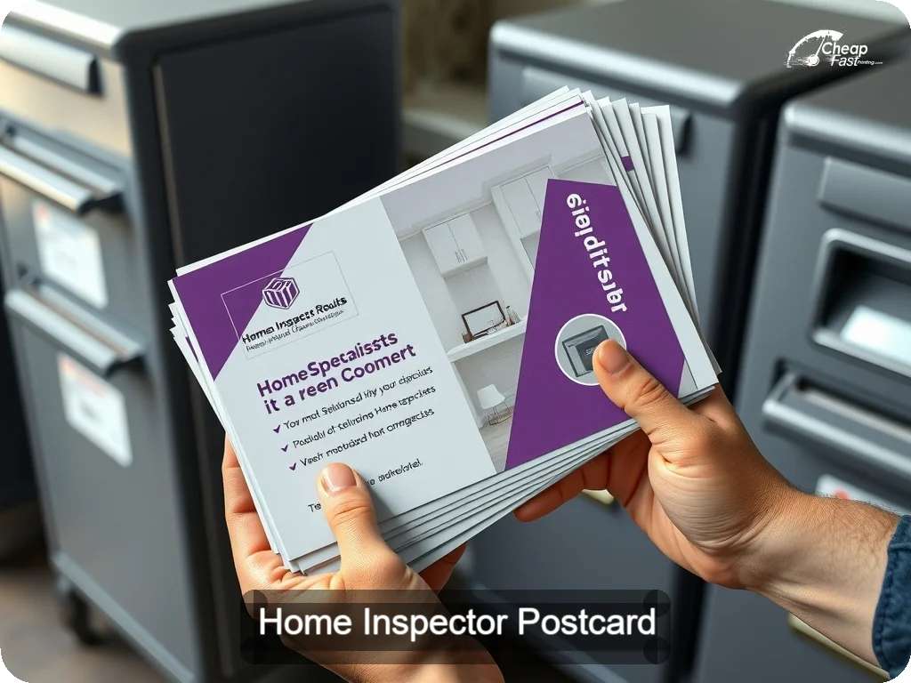 Home Inspector Postcard Sample 03 · 6.5" x 9" design sample