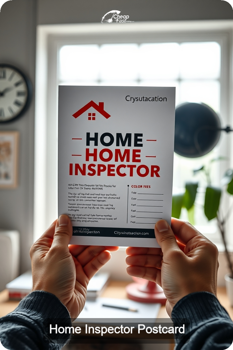 Home Inspector Postcard Sample 04 · 4.5" x 11" design sample