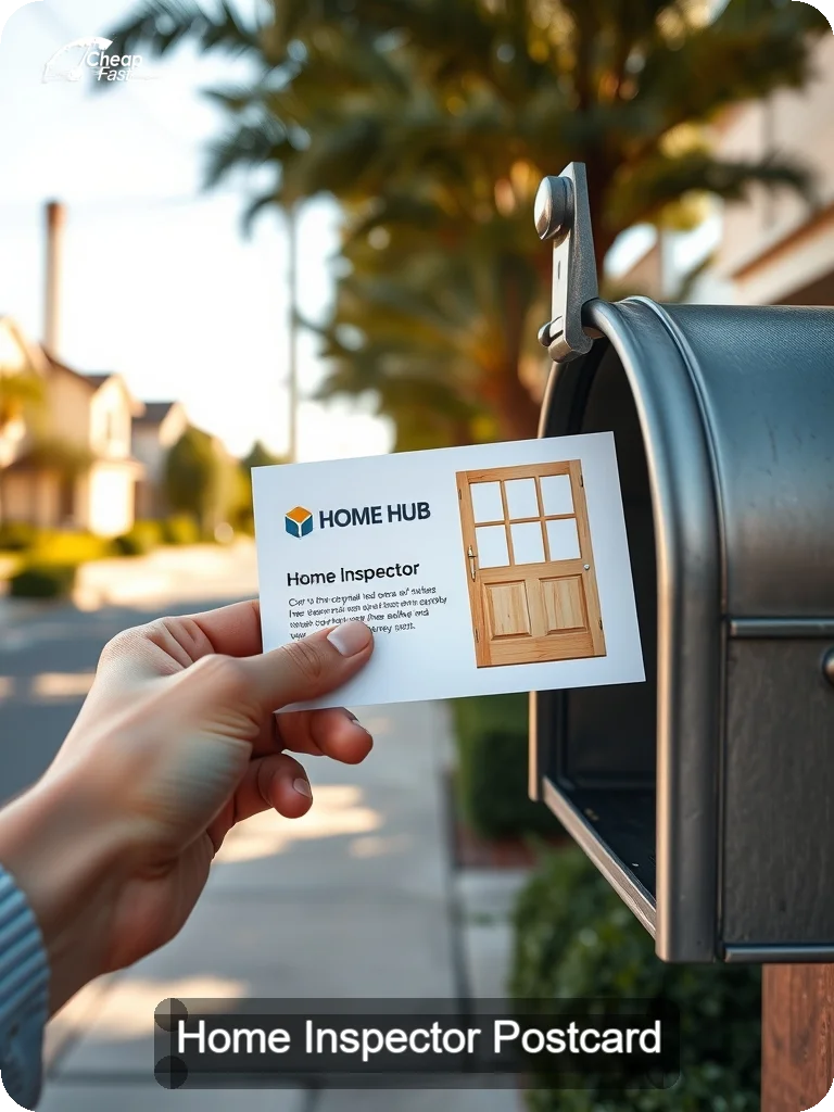 Home Inspector Postcard Sample 06 · 5" x 7" design sample