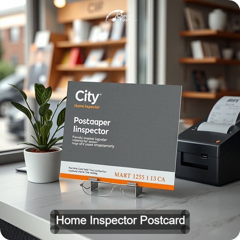 Home Inspector Postcard Sample 09 · 5" x 5" design sample