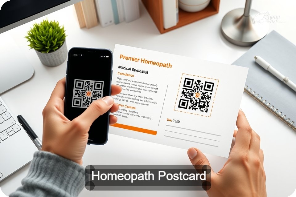 Homeopath Postcard Sample 01 · 6" x 9" design sample