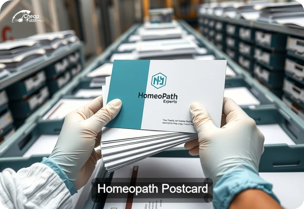 Homeopath Postcard Sample 02 · 6" x 11" design sample