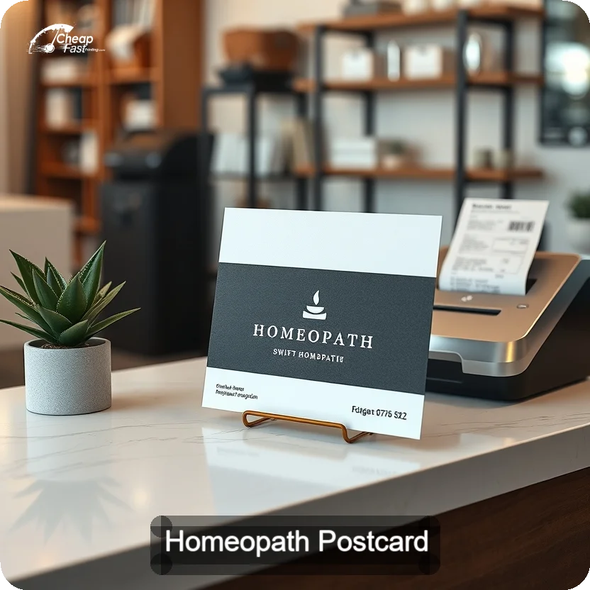 Homeopath Postcard Sample 03 · 5" x 5" design sample