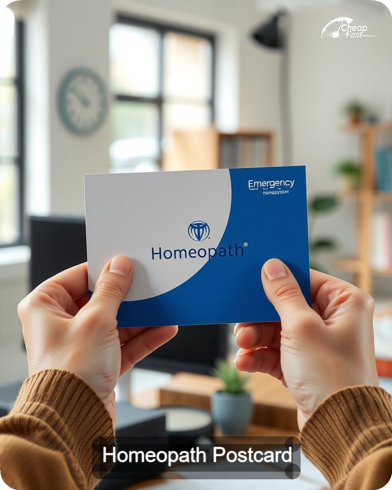 Homeopath Postcard Sample 04 · 4.25" x 5.5" design sample