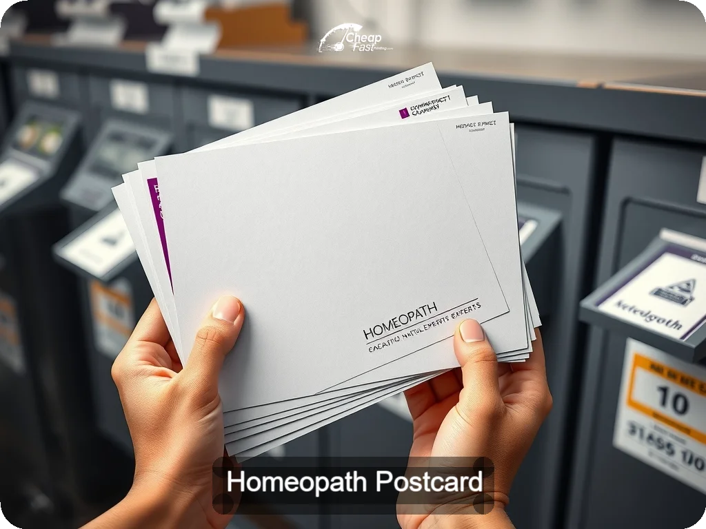 Homeopath Postcard Sample 07 · 6.5" x 9" design sample