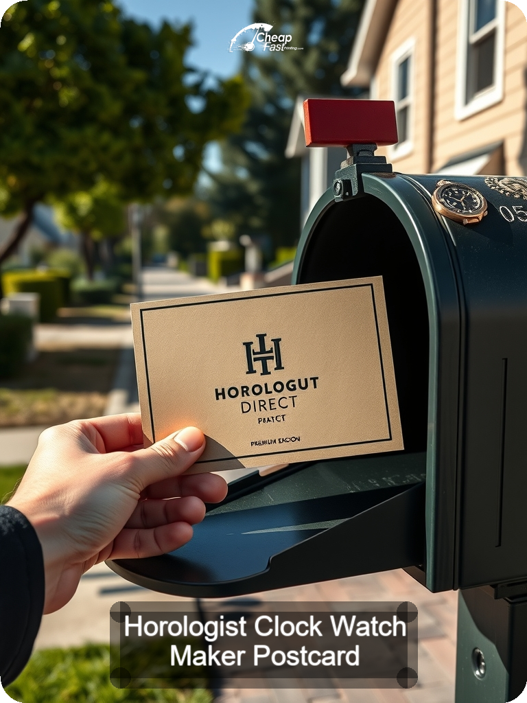 Horologist Clock Watch Maker Postcard Sample 07 · 5" x 7" design sample