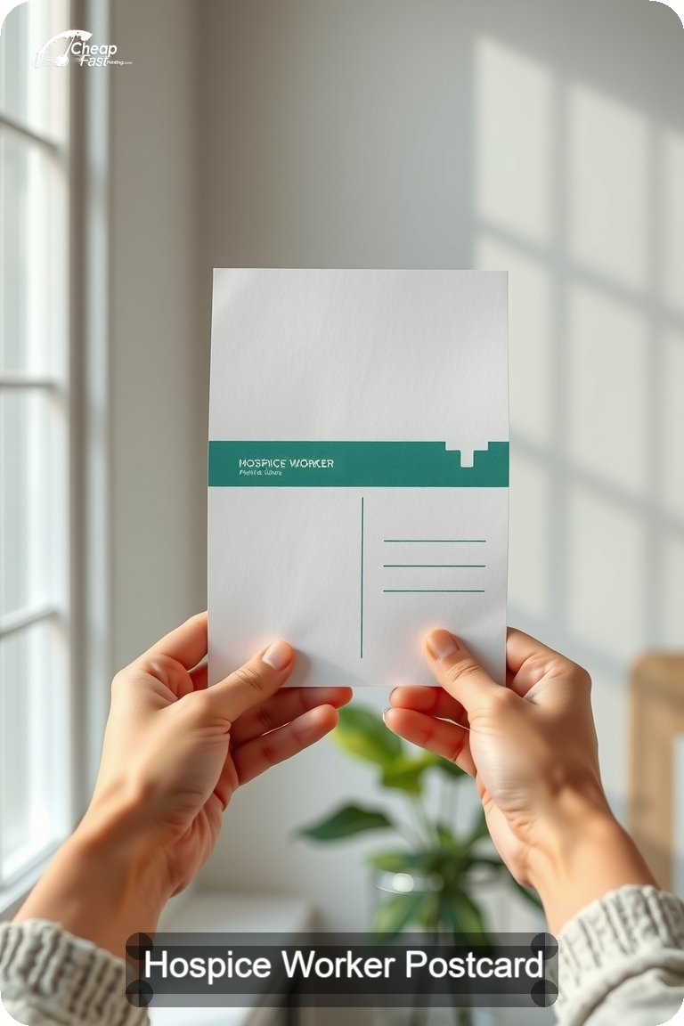 Hospice Worker Postcard Sample 01 · 4.5" x 11" design sample