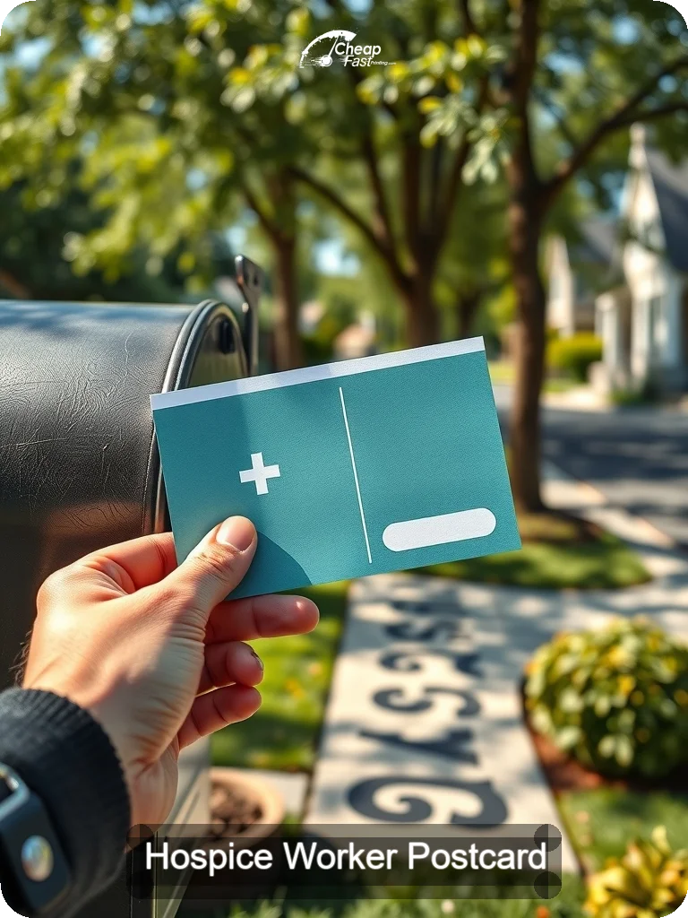 Hospice Worker Postcard Sample 03 · 5" x 7" design sample