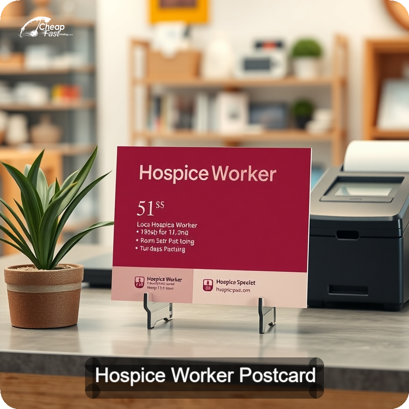 Hospice Worker Postcard Sample 06 · 5" x 5" design sample