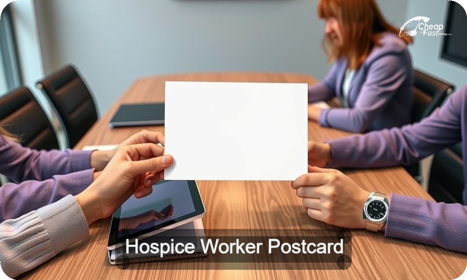 Hospice Worker Postcard Sample 08 · 4" x 9" design sample