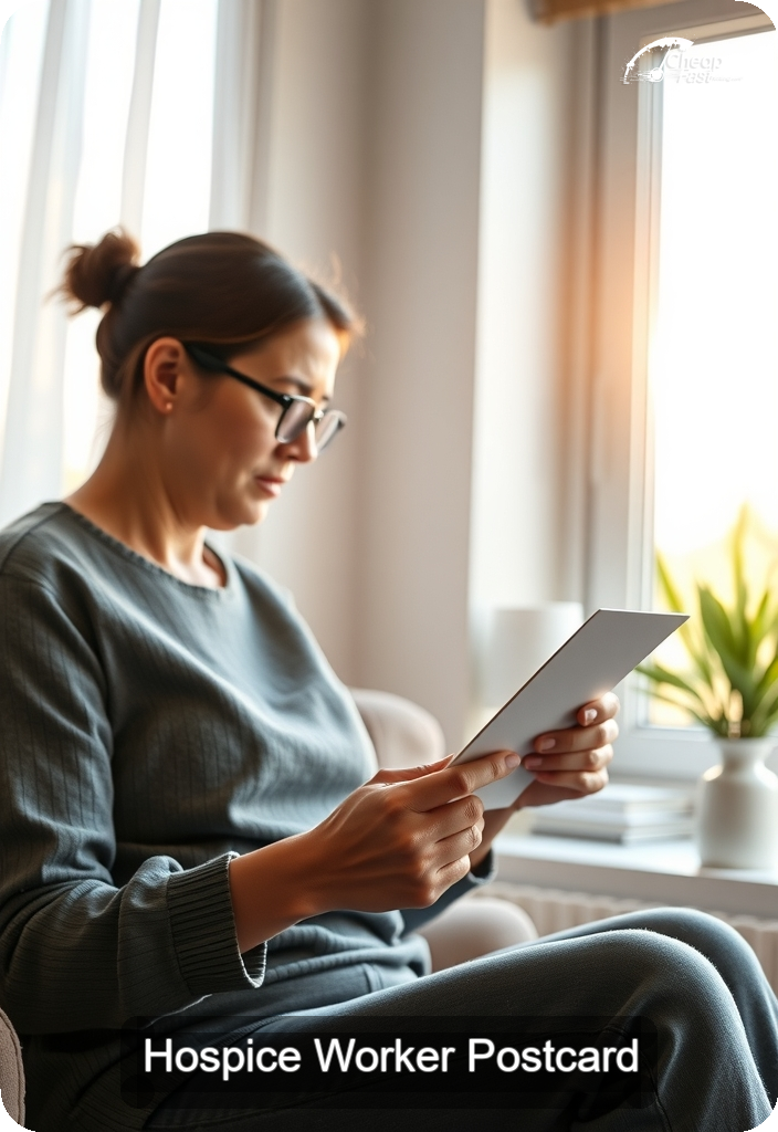 Hospice Worker Postcard Sample 09 · 4.5" x 6.5" design sample