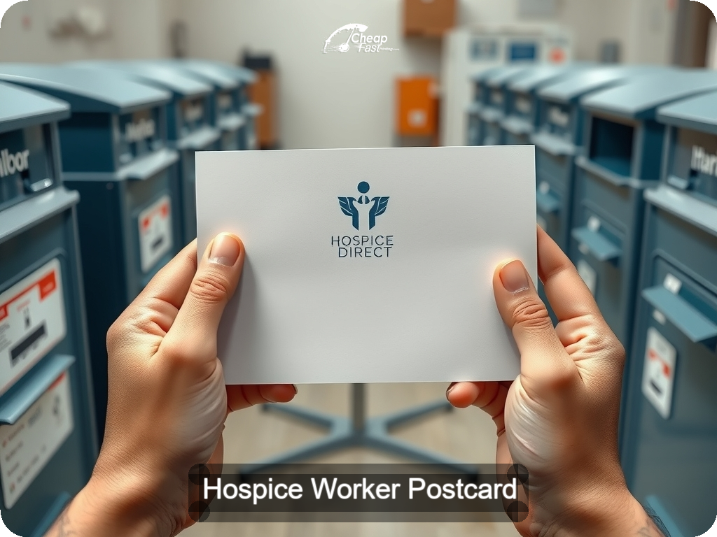 Hospice Worker Postcard Sample 10 · 6.5" x 9" design sample