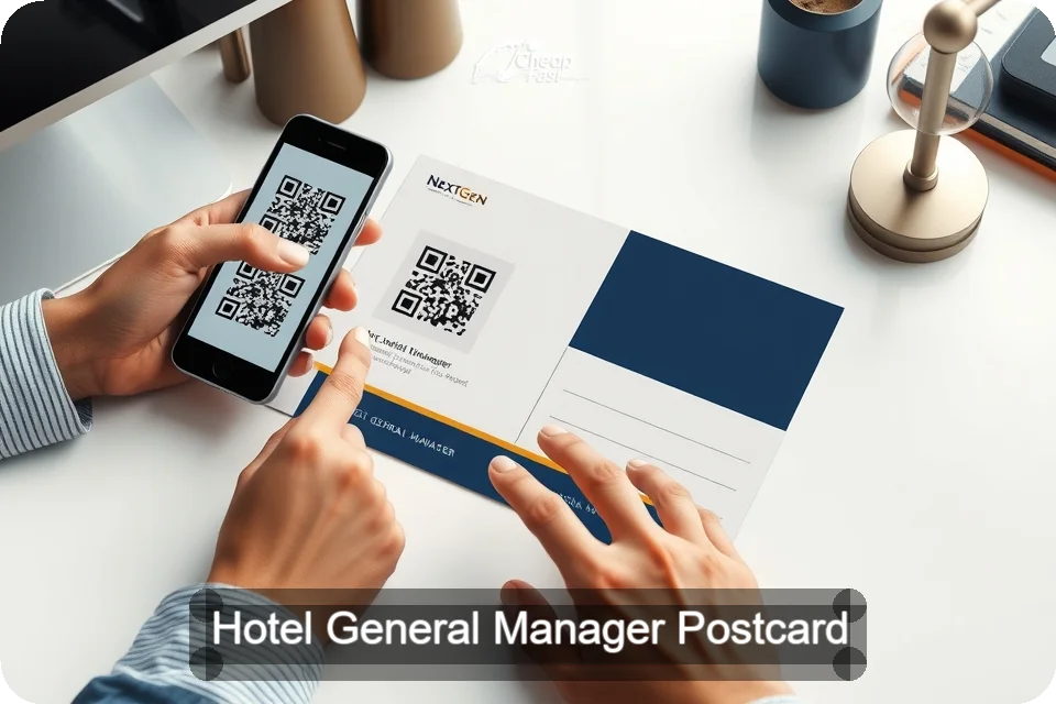 Hotel General Manager Postcard Sample 06 · 6" x 9" design sample