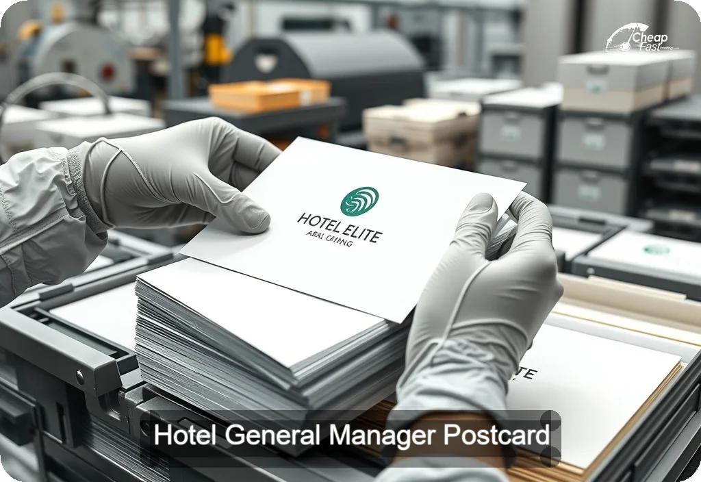 Hotel General Manager Postcard Sample 07 · 6" x 11" design sample