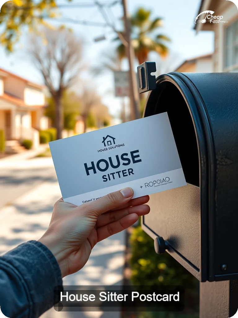 House Sitter Postcard Sample 02 · 5" x 7" design sample