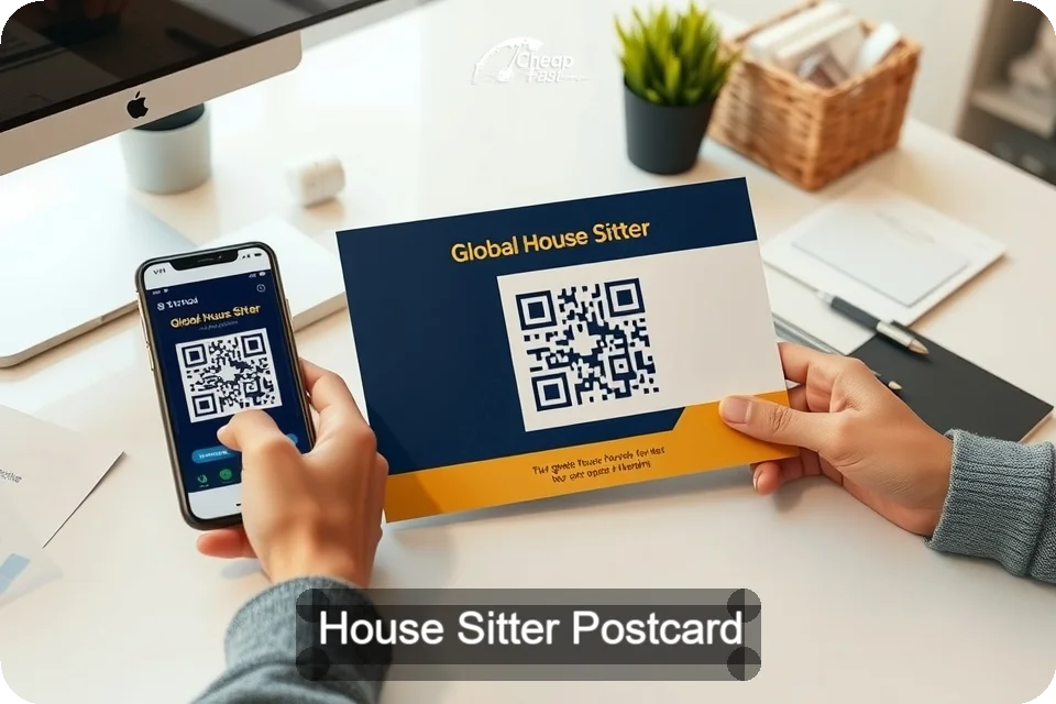 House Sitter Postcard Sample 03 · 6" x 9" design sample