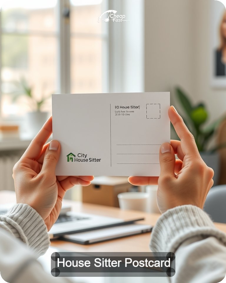 House Sitter Postcard Sample 06 · 4.25" x 5.5" design sample