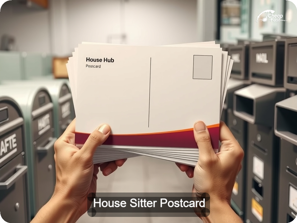 House Sitter Postcard Sample 09 · 6.5" x 9" design sample