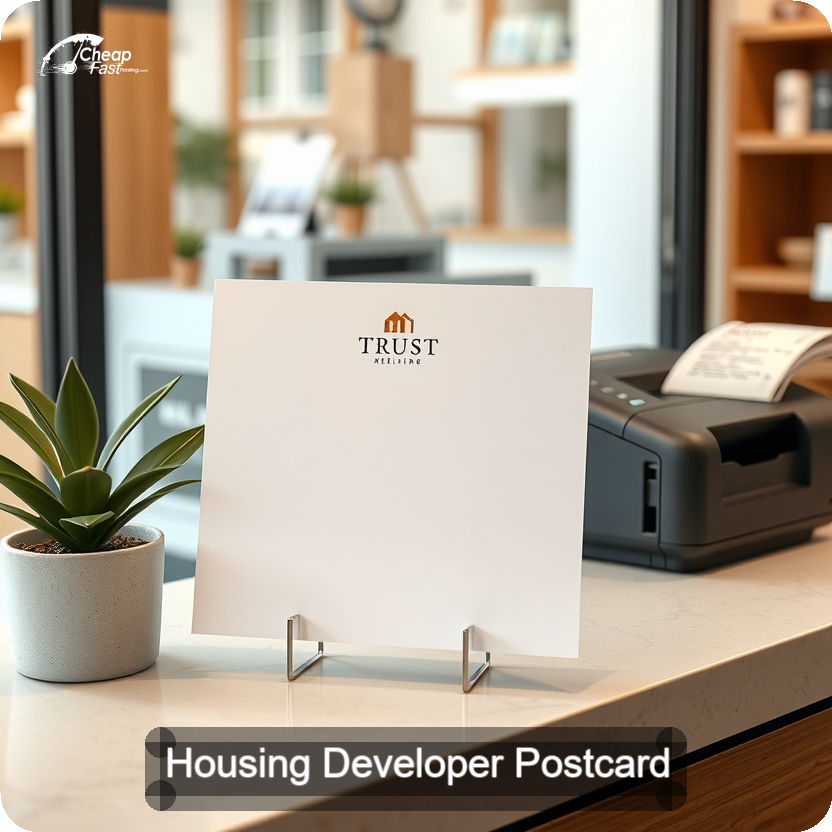 Housing Developer Postcard Sample 01 · 5" x 5" design sample