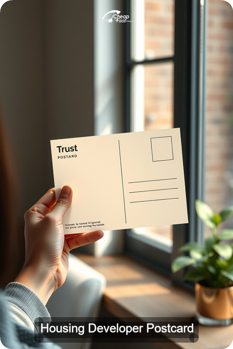 Housing Developer Postcard Sample 06 · 4.5" x 11" design sample