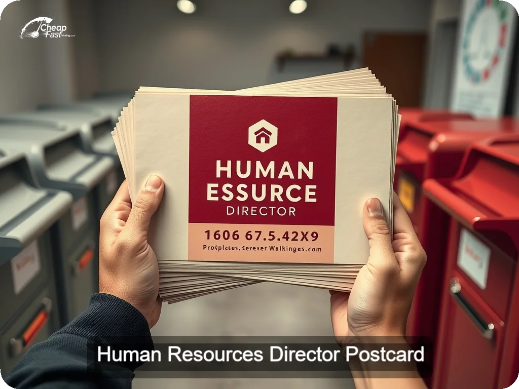 Human Resources Director Postcard Sample 08 · 6.5" x 9" design sample