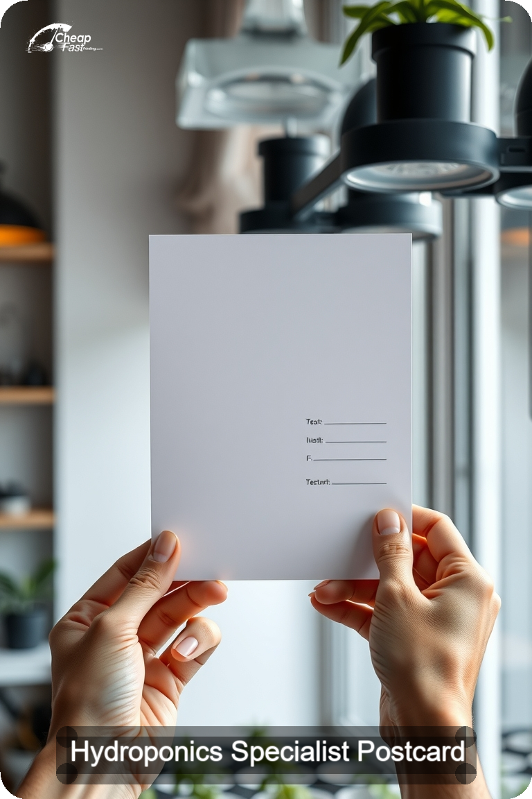 Hydroponics Specialist Postcard Sample 09 · 4.5" x 11" design sample