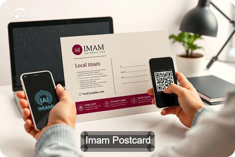 Imam Postcard Sample 02 · 6" x 9" design sample