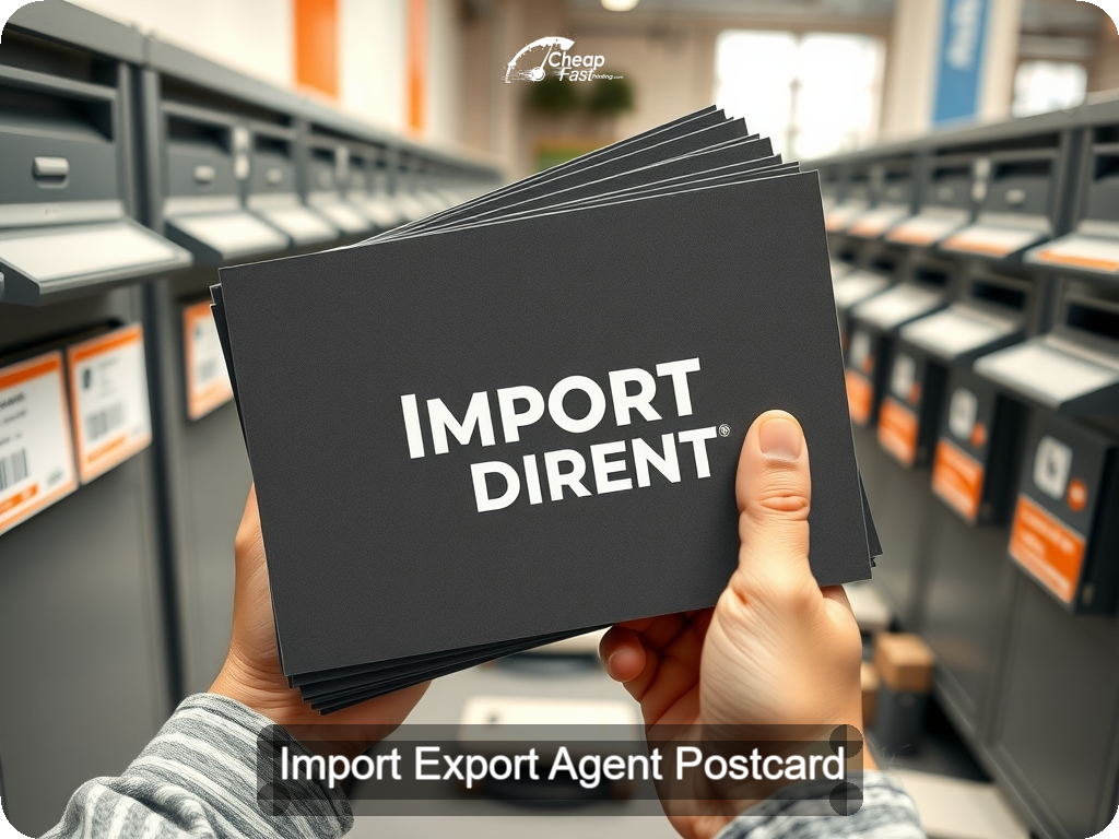 Import Export Agent Postcard Sample 10 · 6.5" x 9" design sample