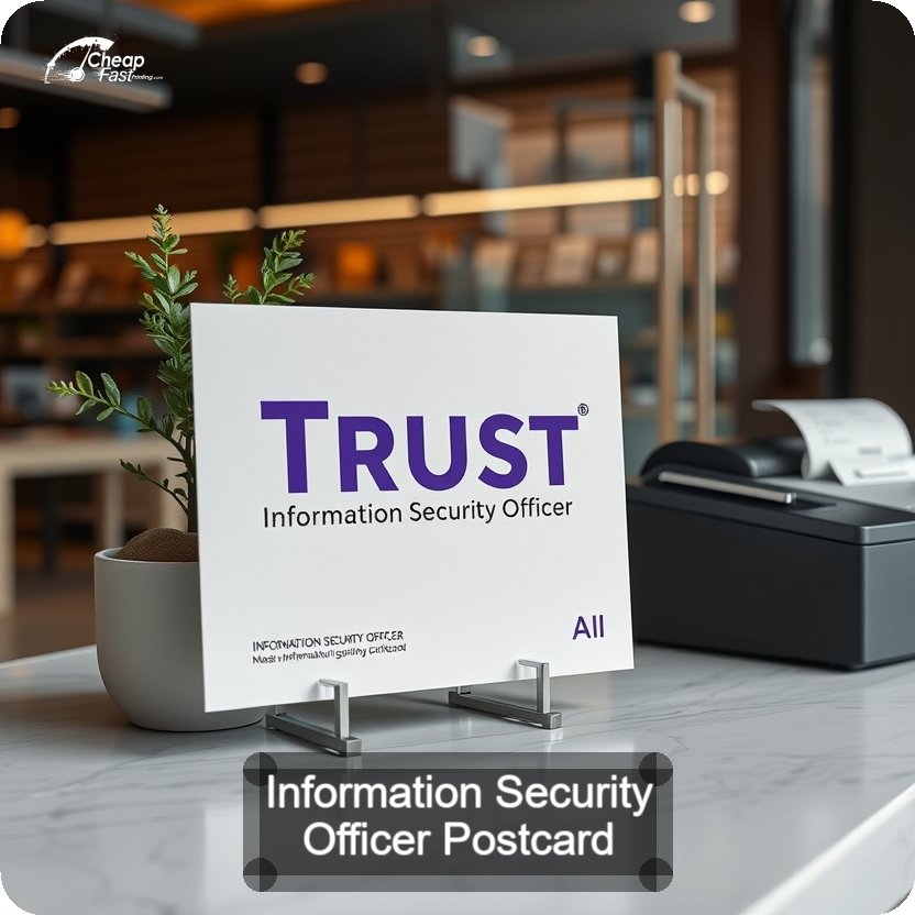 Information Security Officer Postcard Sample 01 · 5" x 5" design sample