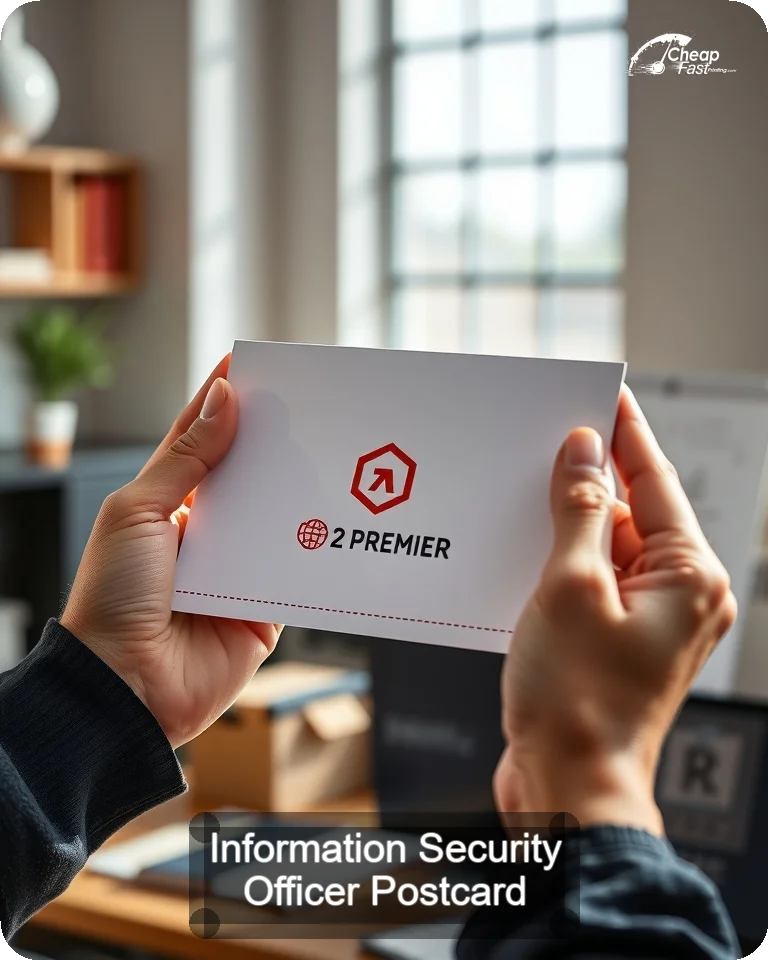 Information Security Officer Postcard Sample 02 · 4.25" x 5.5" design sample