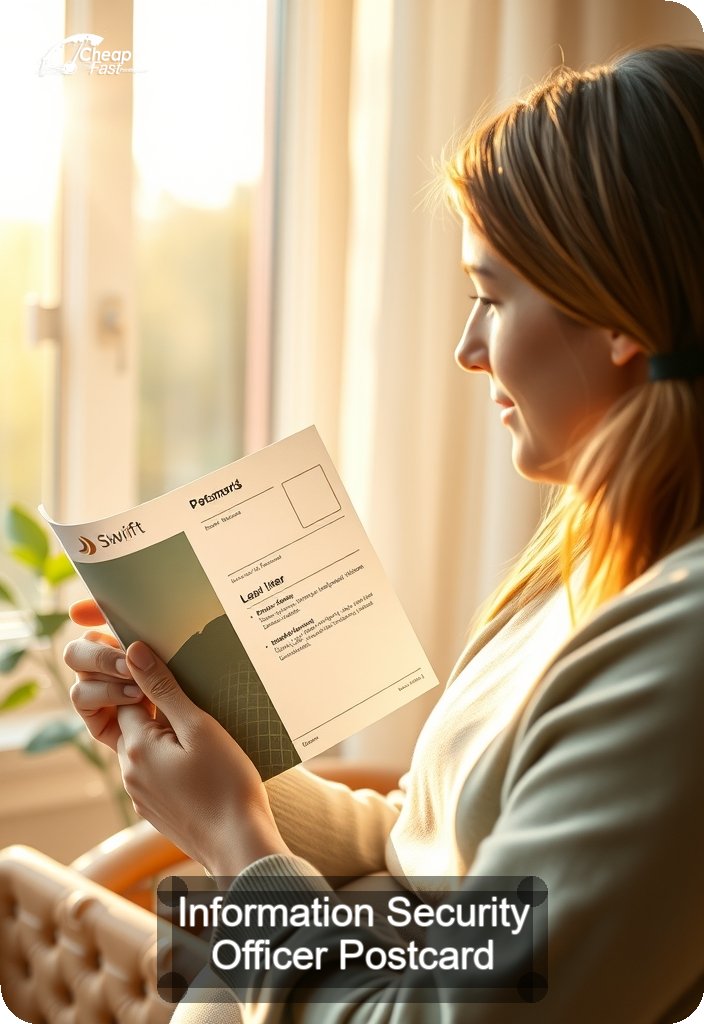 Information Security Officer Postcard Sample 04 · 4.5" x 6.5" design sample