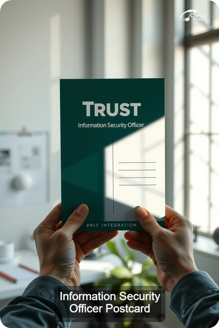 Information Security Officer Postcard Sample 06 · 4.5" x 11" design sample