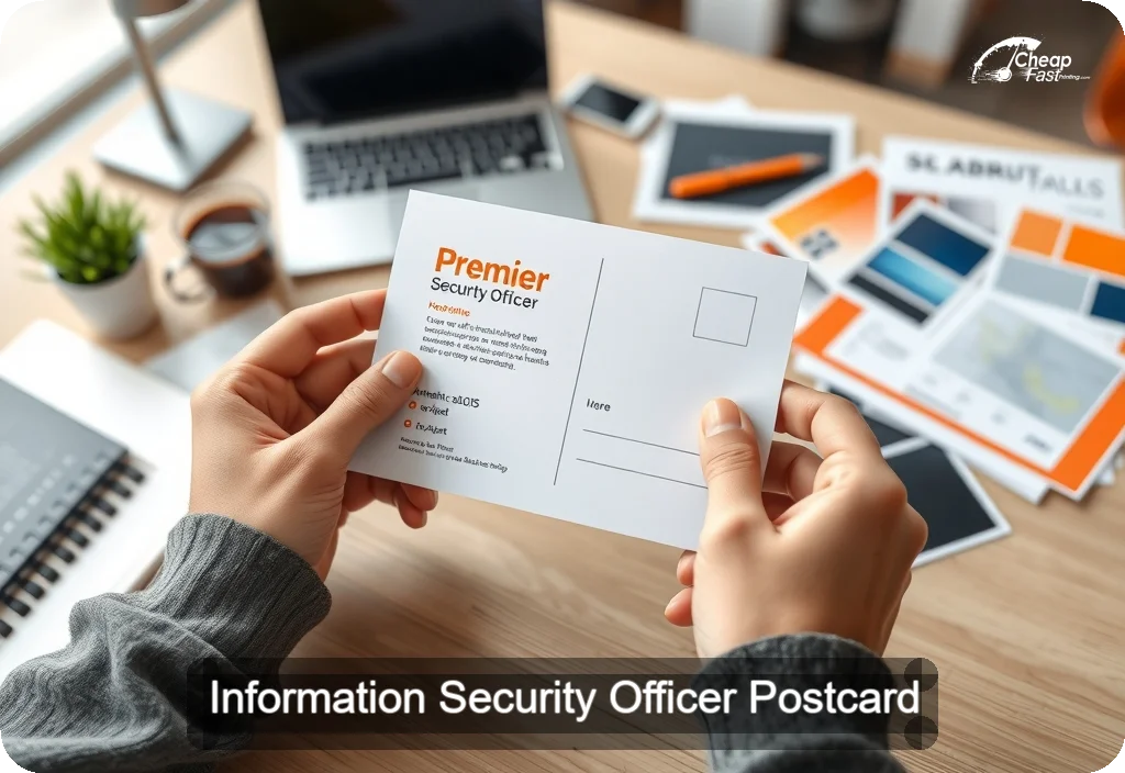 Information Security Officer Postcard Sample 07 · 4" x 6" design sample