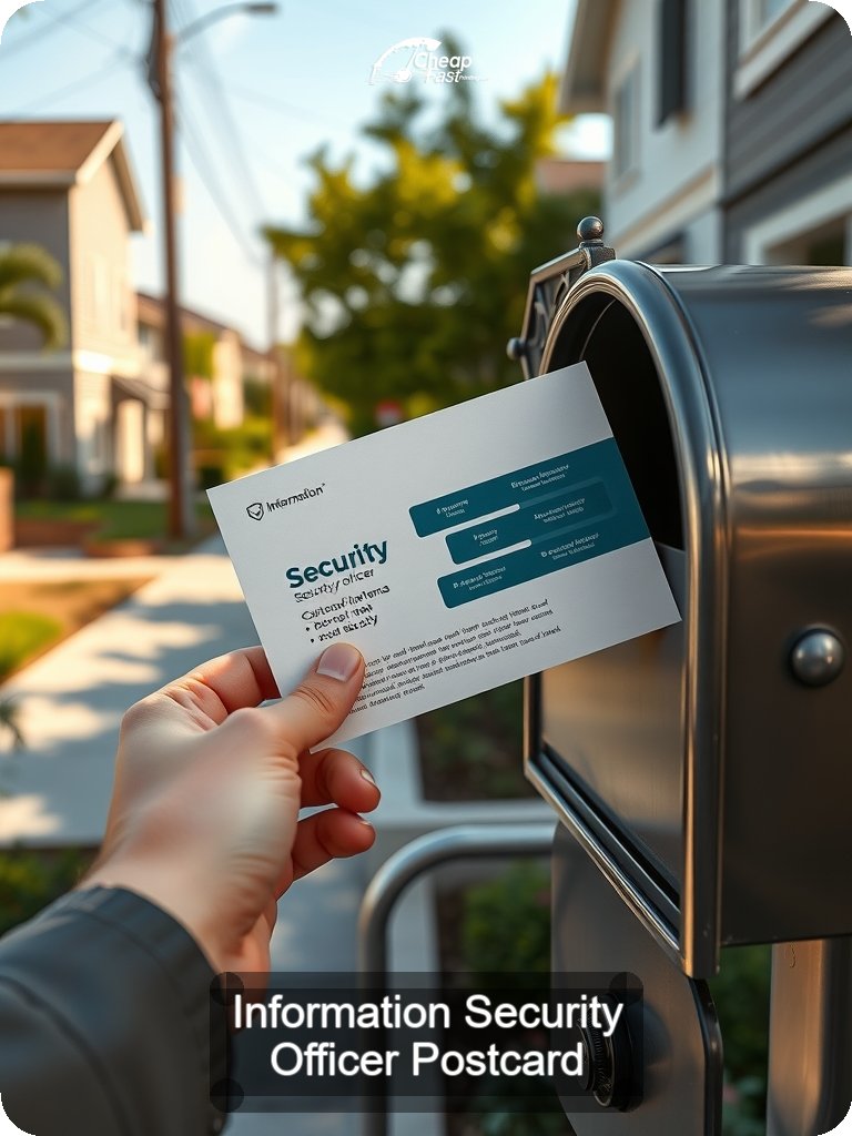 Information Security Officer Postcard Sample 08 · 5" x 7" design sample