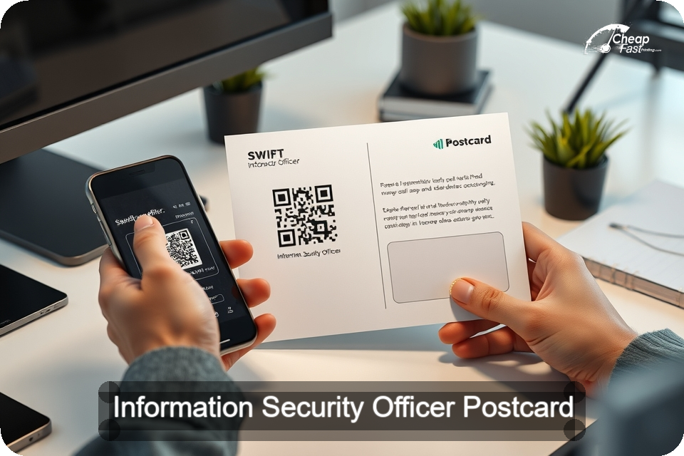 Information Security Officer Postcard Sample 09 · 6" x 9" design sample