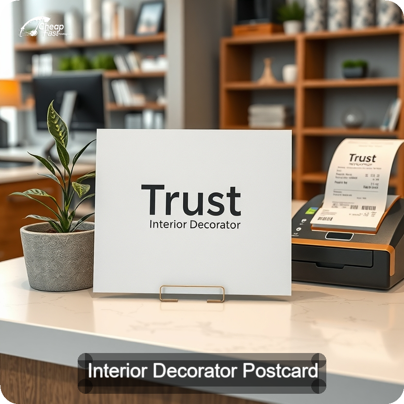 Interior Decorator Postcard Sample 01 · 5" x 5" design sample