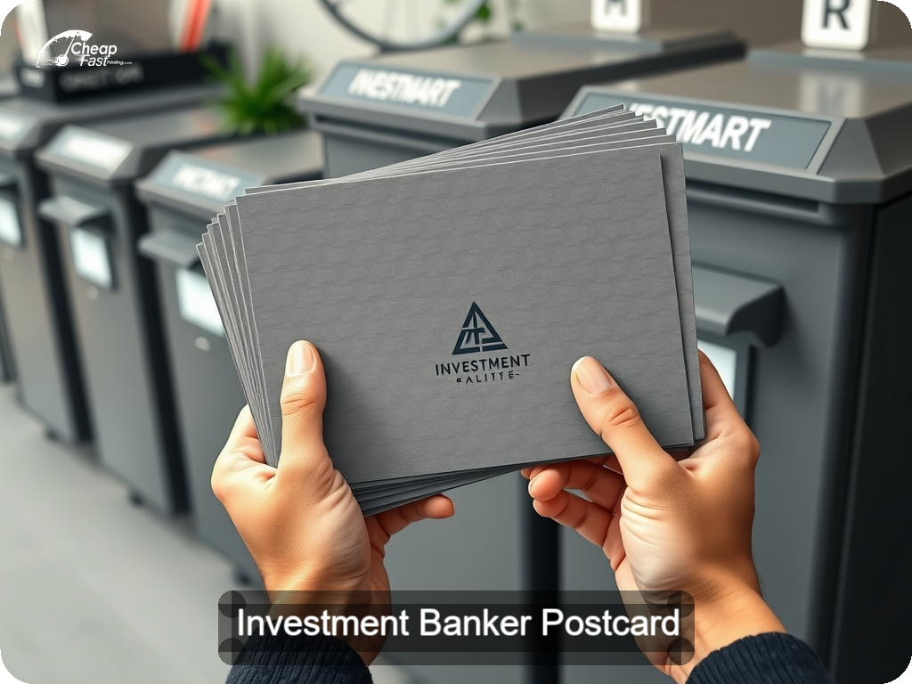 Investment Banker Postcard Sample 02 · 6.5" x 9" design sample