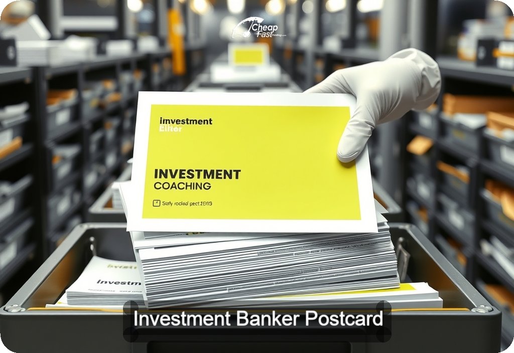 Investment Banker Postcard Sample 07 · 6" x 11" design sample