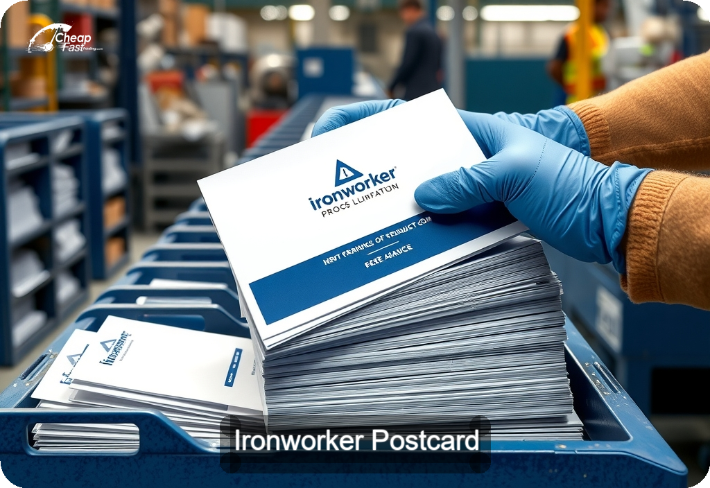 Ironworker Postcard Sample 01 · 6" x 11" design sample