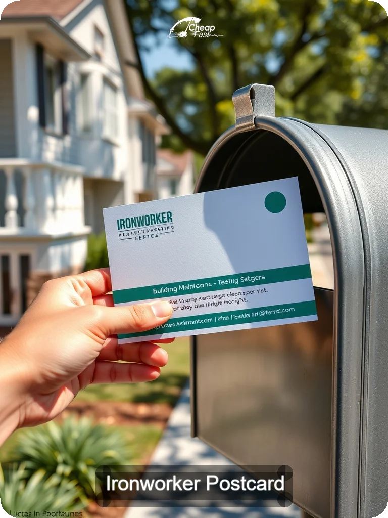 Ironworker Postcard Sample 09 · 5" x 7" design sample